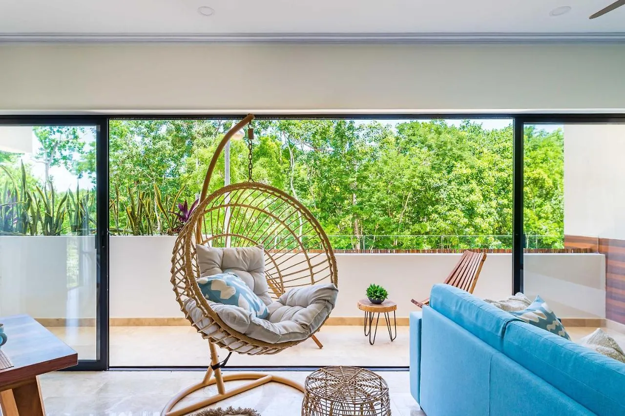 Apartment Tulum Promo 2Br With Rooftop Pool, Gym And Free Bikes